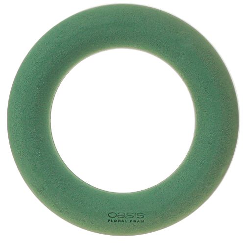 Floristik24 OASIS® Květinový pěnový věnec, zelený, V3cm Ø25cm, 6 ks