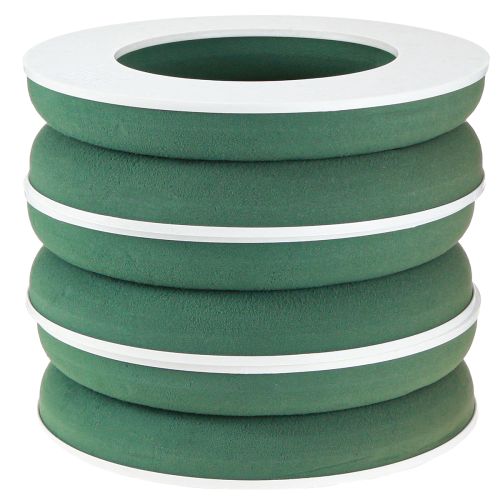položky OASIS® Květinový pěnový věnec, zelený, V3cm Ø25cm, 6 ks