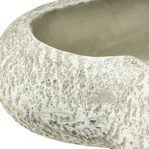 položky Lité kamenné srdce miska na rostlinu srdce na rostlinu šedá bílá 19×19×7cm