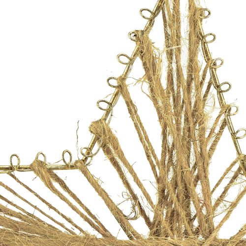 položky Hvězda zabalená v jutě Vánoční dekorace rustikální 20cm 4ks