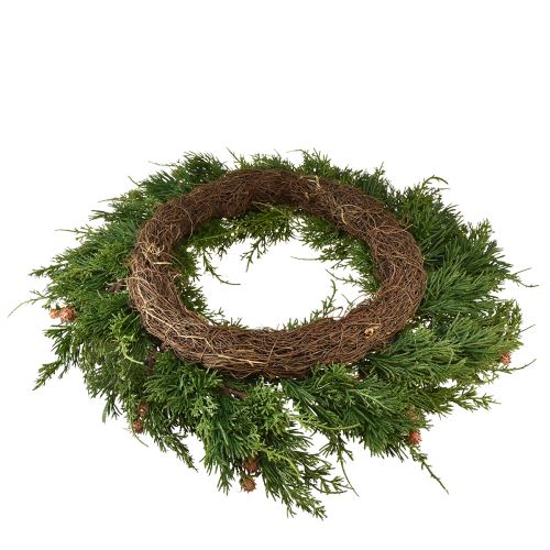 položky Jedlový věnec Thuja s poupaty základní vinný věnec Ø50cm