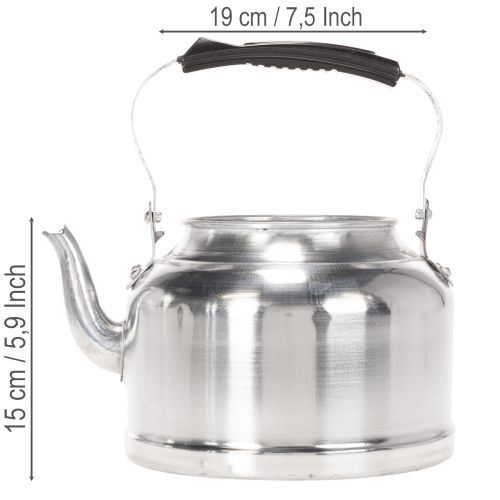 Dekorativní konvice/květináč, kov se zinkovým vzhledem, Ø19 cm, V15 cm | Floristik24.cz