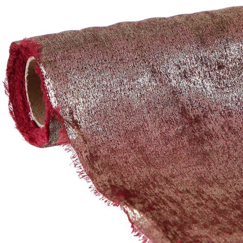 položky Stolní stuha ozdobná stuha Bordeaux zlaté třásně Š28cm D2,5m