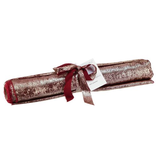 položky Stolní stuha ozdobná stuha Bordeaux zlaté třásně Š28cm D2,5m