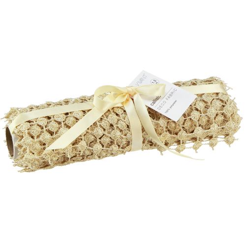 položky Mřížka na běhání na stůl zlatá krémová se třpytkami š19cm d1,5m