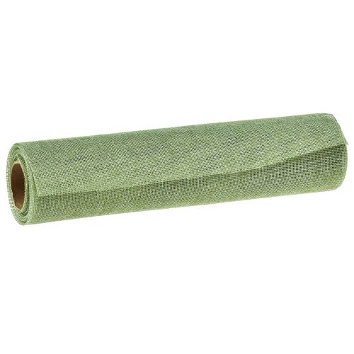 položky Běh na stůl zelený světle zelený s jutou, dekorační látka 29×450cm - elegantní běhoun pro Vaši slavnostní dekoraci