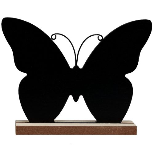 položky Dekorace na stůl Dřevěná dekorace Butterfly Black Natural 12cm 6 ks