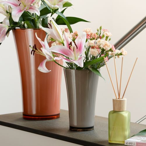 položky Váza „Fizzy“ Ø16cm V27cm platinovo šedá 1 ks