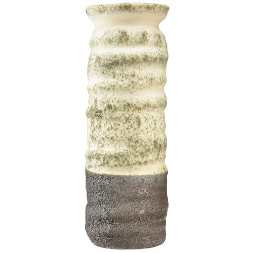 položky Váza keramická dekorace pro suché květinářství krémová šedá zelená V34cm