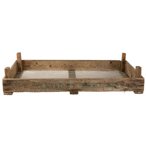 položky Vintage dřevěná krabice s drátěným pletivem, venkovský styl, 75×50×14cm