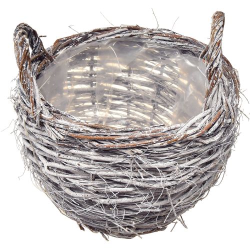 Floristik24 Sada proutěných košů v bílé prané - 3 velikosti (42 cm, 36 cm, 26 cm) - Univerzální pro dekoraci a skladování - Sada 3 kusů