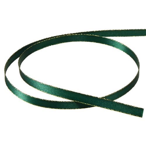 položky Vánoční stuha ozdobná stuha v zelené a zlaté barvě W6mm L50m