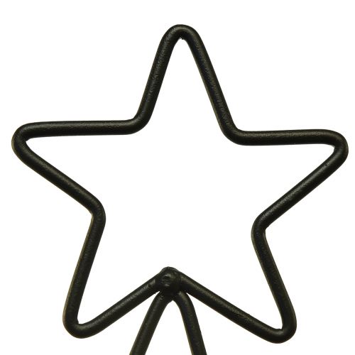 položky Kovový vánoční stromeček s dřevěným ozdobným podnosem, 98,5 cm - Moderní vánoční dekorace