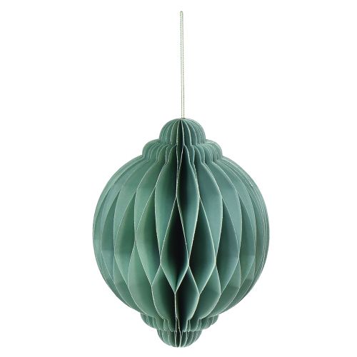 položky Vánoční koule papír tyrkysová cibule FSC Ø15cm V20cm