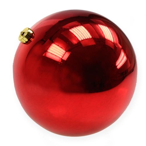 Vánoční koule plastová velká červená Ø25cm