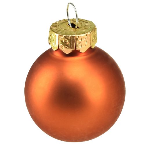 položky Vánoční koule oranžové mini skleněné koule Ø2,5cm 22 ks