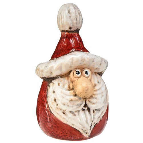 položky Roztomilá keramická figurka Santa Clause, červená a bílá, 10cm - perfektní vánoční dekorace - 4 kusy