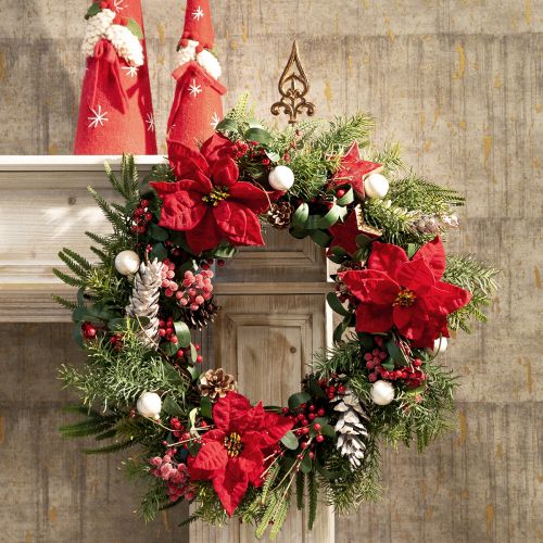Floristik24 Poinsettia kytice červený samet 35cm