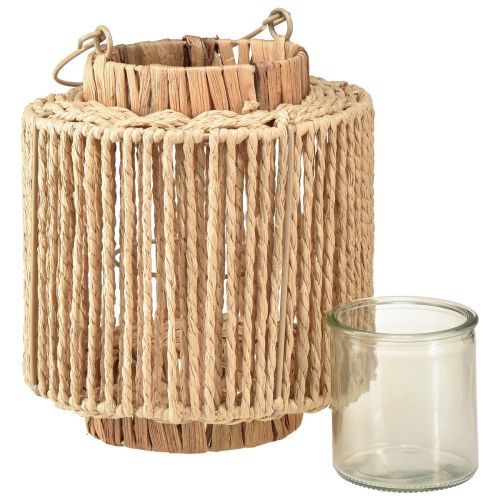 položky Lucerna rafie s rukojetí z přírodního kovu Ø19cm V21cm