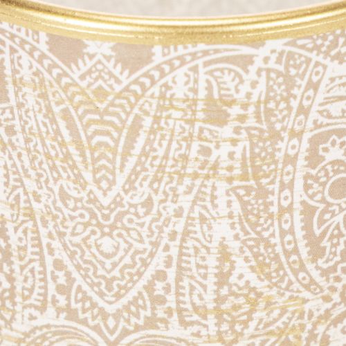 Skleněný svícen na čajové svíčky s paisley vzorem, Ø8cm, V9cm, 2 kusy | Floristik24.cz
