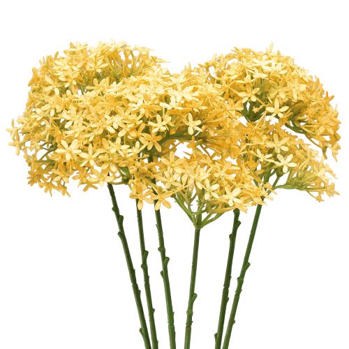 položky Okrasná cibule Wild Allium umělá žlutá 70cm 3 ks