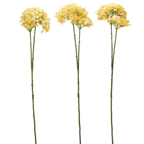 položky Okrasná cibule Wild Allium umělá žlutá 70cm 3 ks