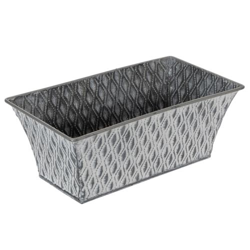 Zinková miska s diamantovým vzorem 22cm×12cm nakoupit | Floristik24.cz