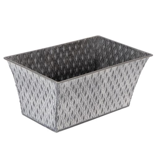 Zinková miska s diamantovým vzorem, 26 cm x 15,5 cm nakoupit | Floristik24.cz
