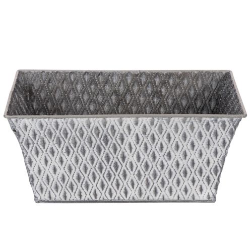 Zinková miska s diamantovým vzorem, 26 cm x 15,5 cm | Floristik24.cz