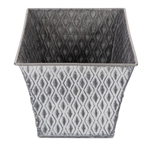Zinková miska s diamantovým vzorem, 26 cm x 15,5 cm | Floristik24.cz