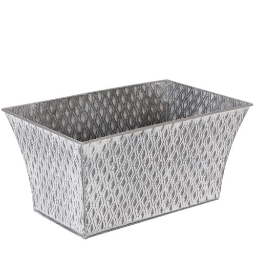 Zinková miska s diamantovým vzorem 30cm × 18cm V15cm nakoupit | Floristik24.cz