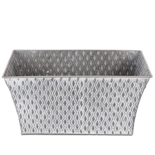 Zinková miska s diamantovým vzorem 30cm × 18cm V15cm | Floristik24.cz
