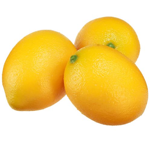 Floristik24 Citronová dekorace umělá výživa Ø5,5cm V8cm 6 ks