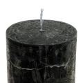 Černé svíčky jednobarevné sloupové svíčky 50x100mm 4 ks | Floristik24.cz