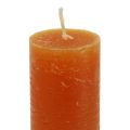 Floristik24 Kuželové svíčky tmavě oranžové jednobarevné Sunset 34x240mm 4ks