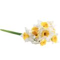 Floristik24 Umělé narcisy Bílé hedvábné květy Narcisy 40cm 3ks