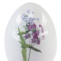 Floristik24 Keramická velikonoční dekorace na vajíčka s květinovou dekorací 12cm 3ks