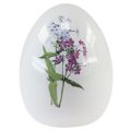 Floristik24 Keramická velikonoční dekorace na vajíčka s květinovou dekorací 12cm 3ks