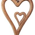 Floristik24 Dřevěné srdce srdíčka z přírodního dřeva na zavěšení 8×11cm 4ks