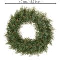 Umělý věnec z borových větviček s malými šiškami, 40 cm | Floristik24.cz