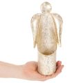 Svícen figurka anděla zlatá slavnostní dekorace 27cm | Floristik24.cz