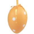 Floristik24 Velikonoční vajíčka závěsná plastová vajíčka s tečkami 8x11,5cm 6ks