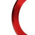 Floristik24 Hliníkový plochý drát červený 5mm x 1mm 2,5m