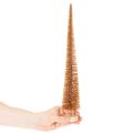 Umělá vánoční ozdoba na stromeček, tenká, s dřevěným podstavcem, 40 cm, 3 kusy | Floristik24.cz