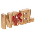Floristik24 Vánoční nápis Noel s mašlí, vánoční dekorace, 18 cm