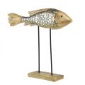 Floristik24 Dřevěná rybka s kovovým zdobením rybička dekorace 35x7x29,5cm