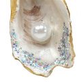 Floristik24 Ústřice s perlou a slídou k zavěšení 8,5 cm