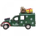 Floristik24 Vánoční dekorace auto Vánoční auto vintage zelené L17cm
