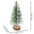 Umělé mini vánoční stromky jako vánoční dekorace na stůl, pokryté sněhem, 6 cm, 12 kusů | Floristik24.cz