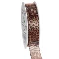 Floristik24 Dekorativní stuha, zvířecí vzor, leopardí vzor, dárková stuha, šířka 25 mm, délka 20 m